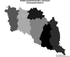 nezamestnanosť v okresoch Krośnieński akt/podiel-nezamestnanosti-PL821-lau