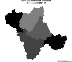 nezamestnanosť v okresoch Ciechanowski akt/podiel-nezamestnanosti-PL922-lau