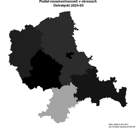 nezamestnanosť v okresoch Ostrołęcki akt/podiel-nezamestnanosti-PL924-lau