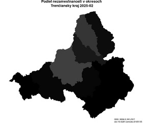 nezamestnanosť v okresoch Trenčiansky kraj akt/podiel-nezamestnanosti-SK022-lau