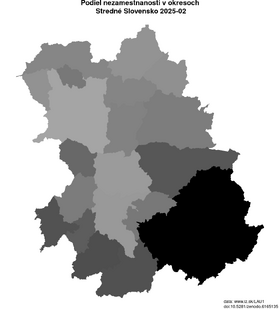 nezamestnanosť v okresoch Stredné Slovensko akt/podiel-nezamestnanosti-SK03-lau