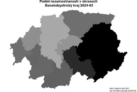 nezamestnanosť v okresoch Banskobystrický kraj akt/podiel-nezamestnanosti-SK032-lau