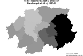 nezamestnanosť v okresoch Banskobystrický kraj akt/podiel-nezamestnanosti-SK032-lau