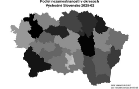 nezamestnanosť v okresoch Východné Slovensko akt/podiel-nezamestnanosti-SK04-lau