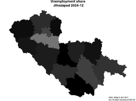 unemployment in Jihozápad akt/unemployment-share-CZ03-lau