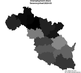 unemployment in Severovýchod akt/unemployment-share-CZ05-lau