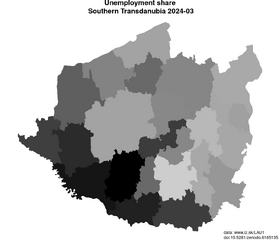 unemployment in Southern Transdanubia akt/unemployment-share-HU23-lau