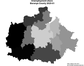 unemployment in Baranya County akt/unemployment-share-HU231-lau