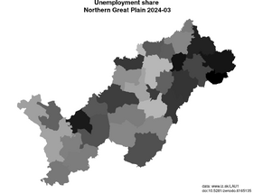 unemployment in Northern Great Plain akt/unemployment-share-HU32-lau