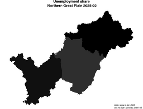 unemployment in Northern Great Plain akt/unemployment-share-HU32-lau