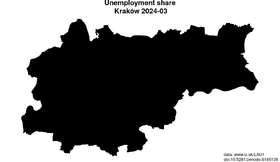 unemployment in Kraków akt/unemployment-share-PL213-lau