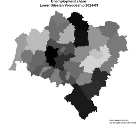 unemployment in Lower Silesian Voivodeship akt/unemployment-share-PL51-lau