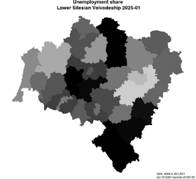 unemployment in Lower Silesian Voivodeship akt/unemployment-share-PL51-lau