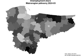 unemployment in Makroregion północny akt/unemployment-share-PL6-lau