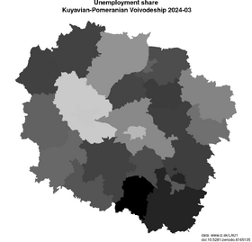 unemployment in Kuyavian-Pomeranian Voivodeship akt/unemployment-share-PL61-lau