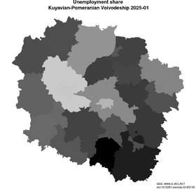 unemployment in Kuyavian-Pomeranian Voivodeship akt/unemployment-share-PL61-lau