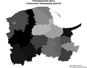 unemployment in Pomeranian Voivodeship akt/unemployment-share-PL63-lau