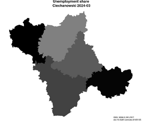 unemployment in Ciechanowski akt/unemployment-share-PL922-lau