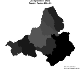 unemployment in Trenčín Region akt/unemployment-share-SK022-lau