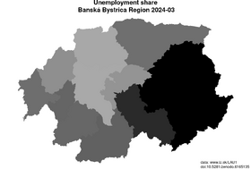 unemployment in Banská Bystrica Region akt/unemployment-share-SK032-lau