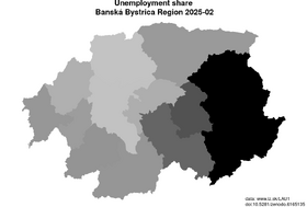 unemployment in Banská Bystrica Region akt/unemployment-share-SK032-lau