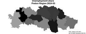 unemployment in Prešov Region akt/unemployment-share-SK041-lau