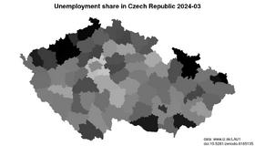 unemployment in okres of Czechia akt/unemployment-share-czech-republic-okresy-lau