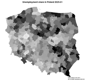 unemployment in Poland akt/unemployment-share-poland-powiat-lau