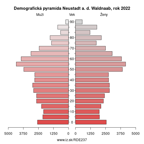 demograficky strom DE237 Neustadt a. d. Waldnaab demografická pyramída