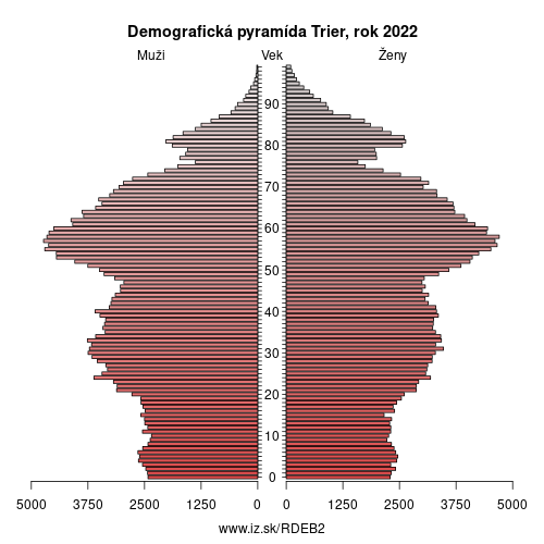 demograficky strom DEB2 Trier demografická pyramída