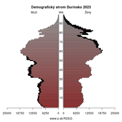 demograficky strom DEG Durínsko demografická pyramída