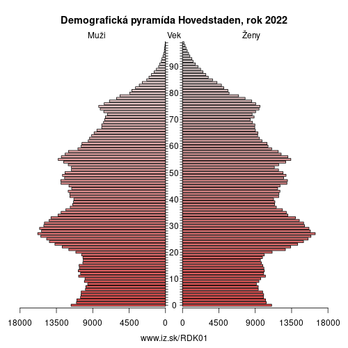 demograficky strom DK01 Hovedstaden demografická pyramída