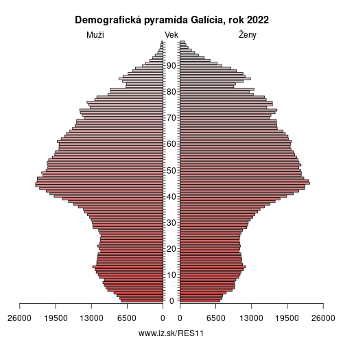 demograficky strom ES11 Galícia demografická pyramída