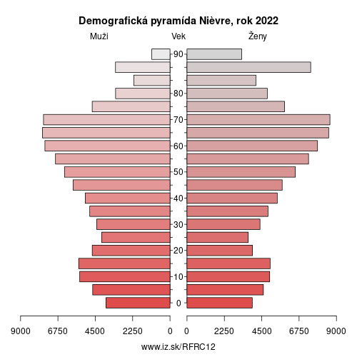 demograficky strom FRC12 Nièvre demografická pyramída