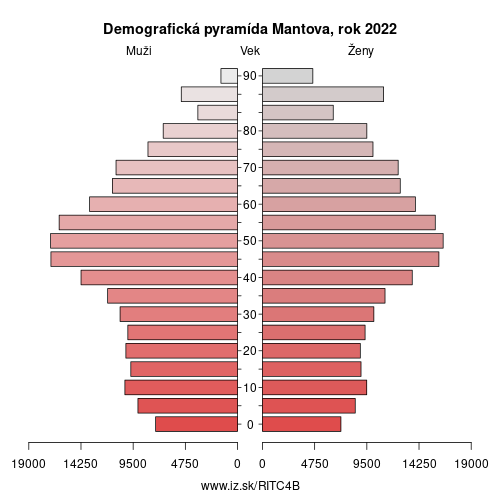 demograficky strom ITC4B Mantova demografická pyramída