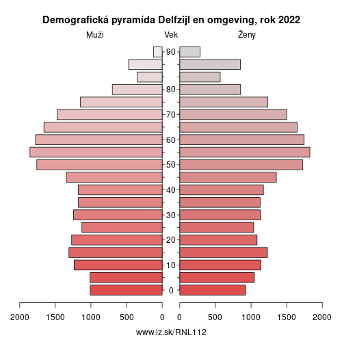 demograficky strom NL112 Delfzijl en omgeving demografická pyramída