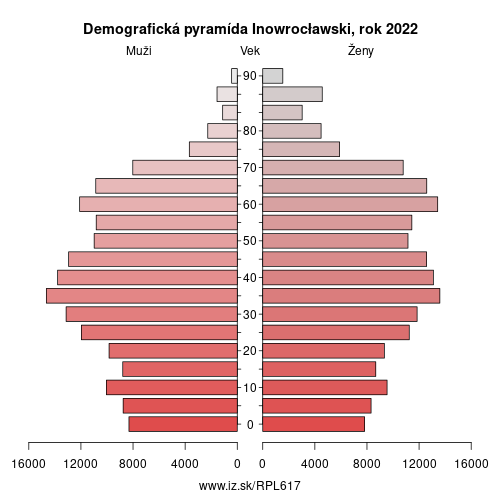 demograficky strom PL617 Inowrocławski demografická pyramída