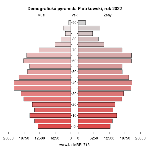 demograficky strom PL713 Piotrkowski demografická pyramída