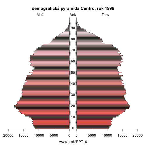 demograficky strom PT16 Centro 1996 demografická pyramída