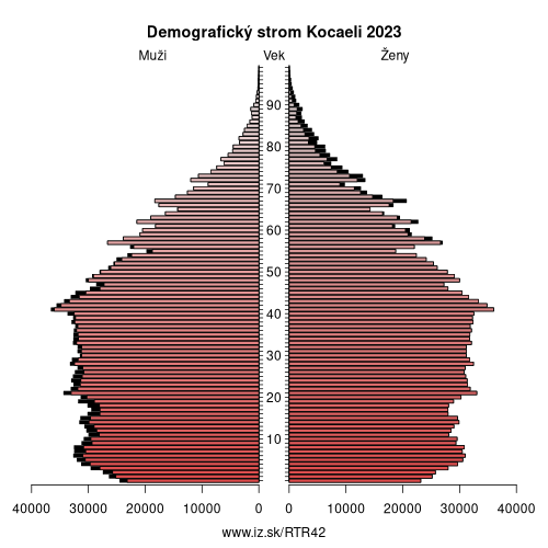 demograficky strom TR42 Kocaeli demografická pyramída