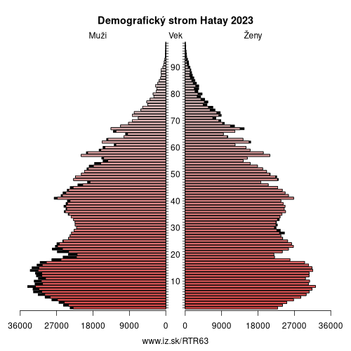 demograficky strom TR63 Hatay demografická pyramída