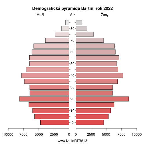demograficky strom TR813 Bartin demografická pyramída
