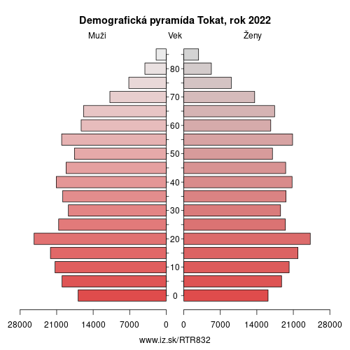 demograficky strom TR832 Tokat demografická pyramída