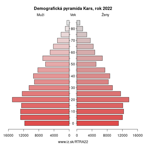 demograficky strom TRA22 Kars demografická pyramída