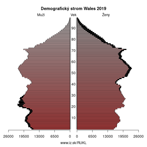 demograficky strom UKL Wales demografická pyramída