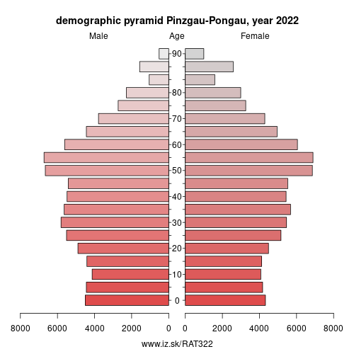 population pyramid of AT322 Pinzgau-Pongau