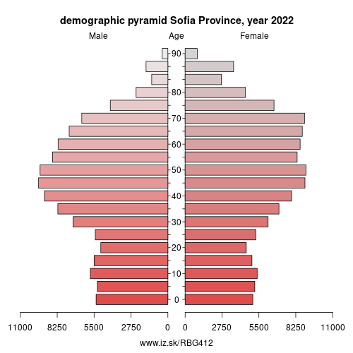population pyramid of BG412 Sofia
