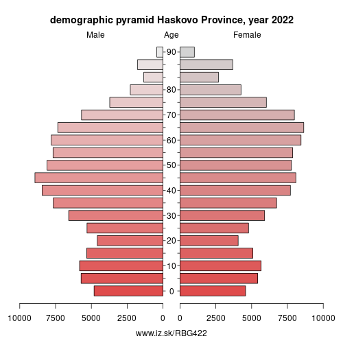demographic pyramid BG422 Haskovo Province