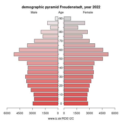demographic pyramid DE12C Freudenstadt