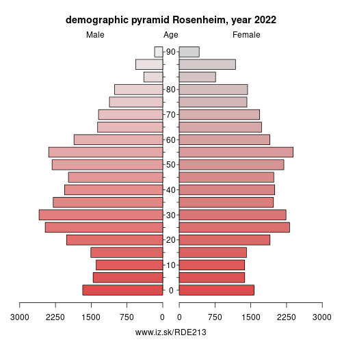 demographic pyramid DE213 Rosenheim